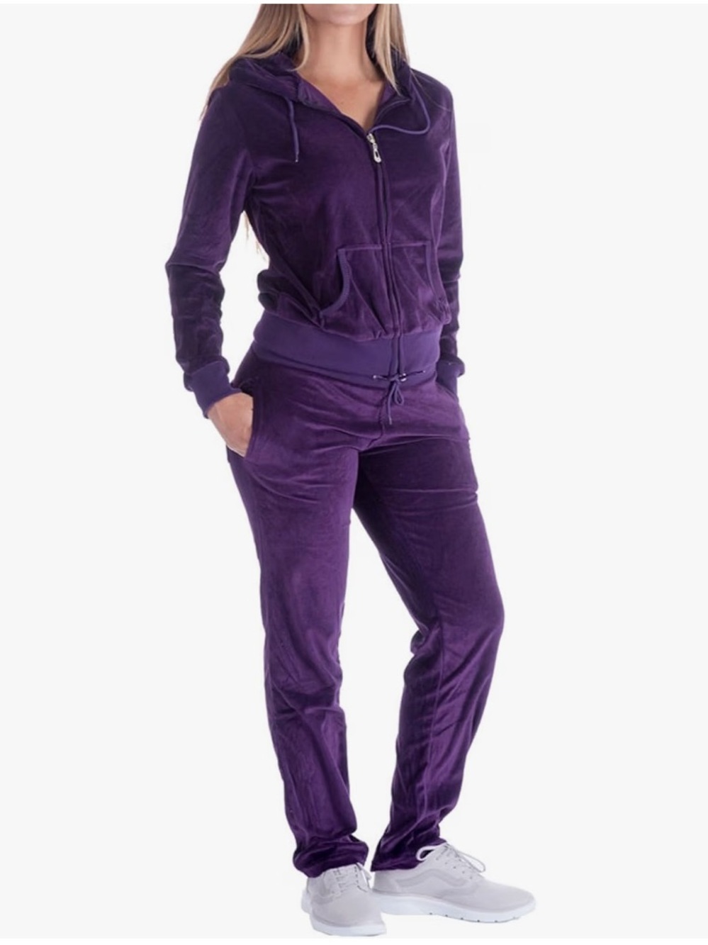 Velour / Velvet Tracksuit - Purple